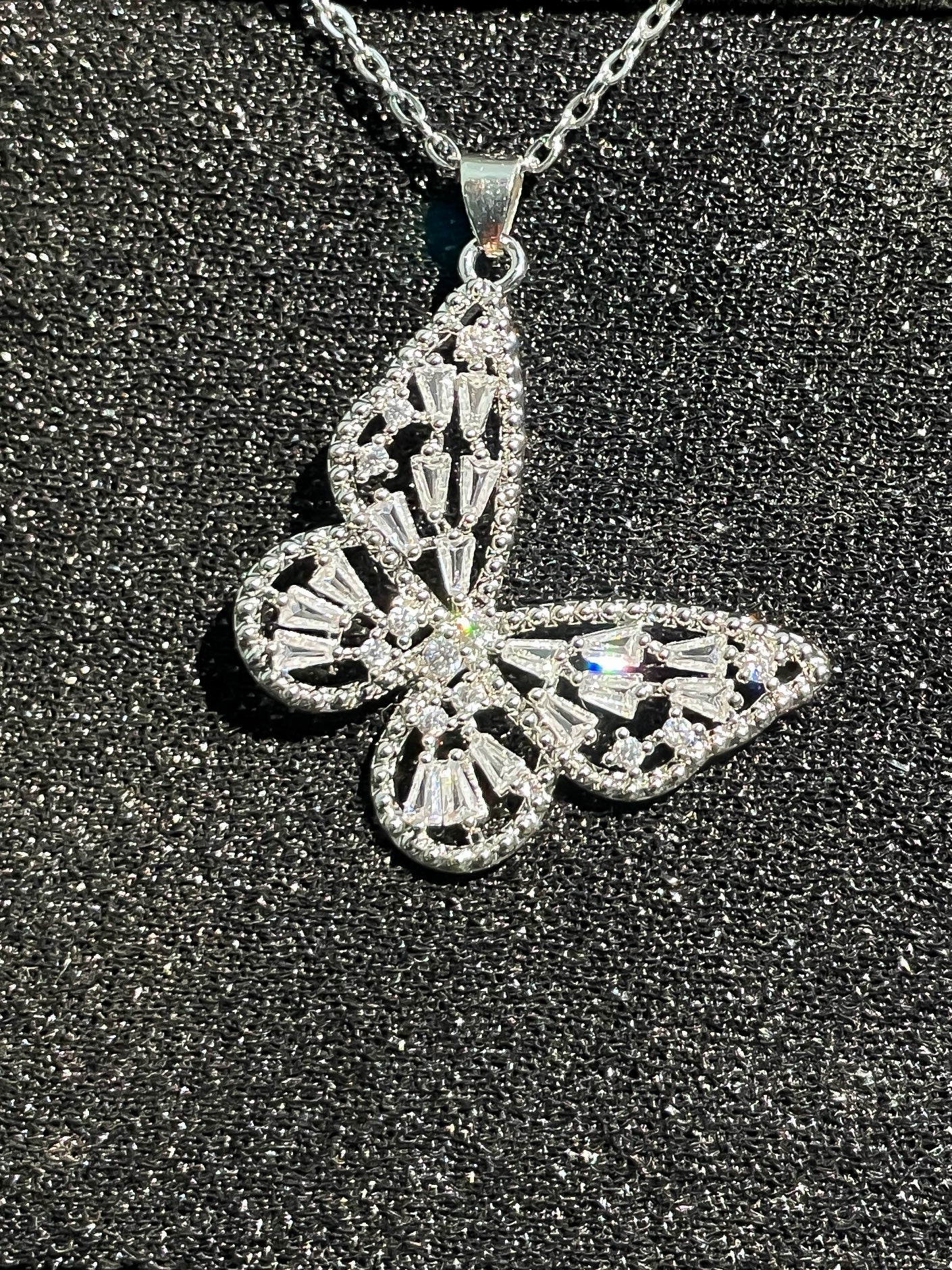 Crystal Radiance Butterfly Pendant