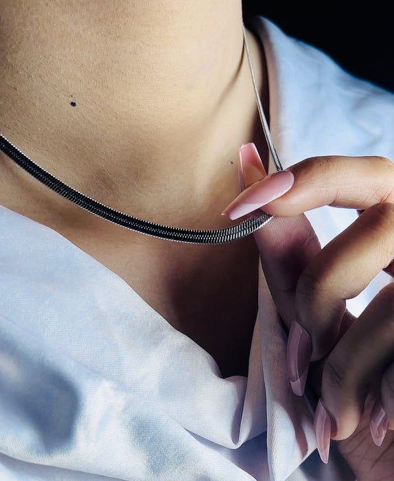 Classic Silver Snake Chain Necklace