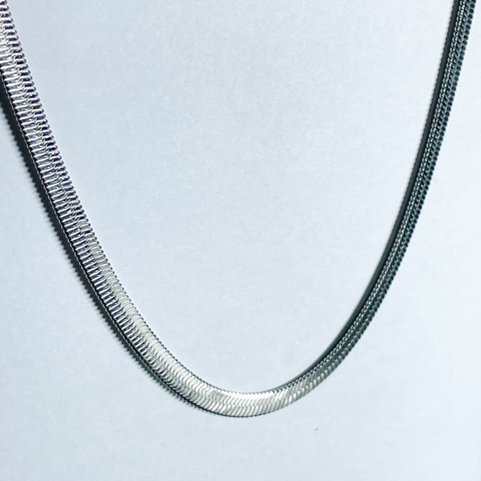 Classic Silver Snake Chain Necklace