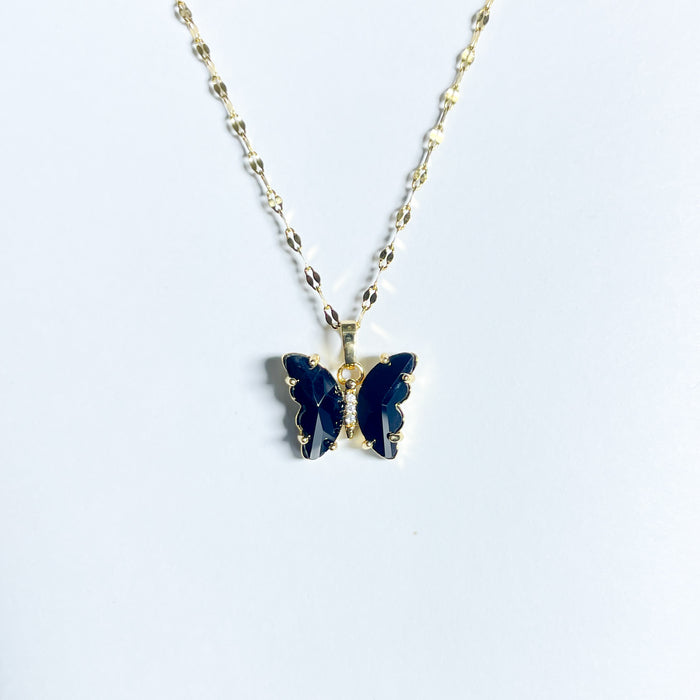 Gold Butterfly Pendant Necklace