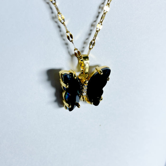 Gold Butterfly Pendant Necklace