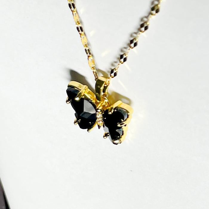 Gold Butterfly Pendant Necklace