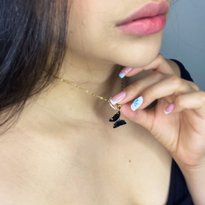 Gold Butterfly Pendant Necklace