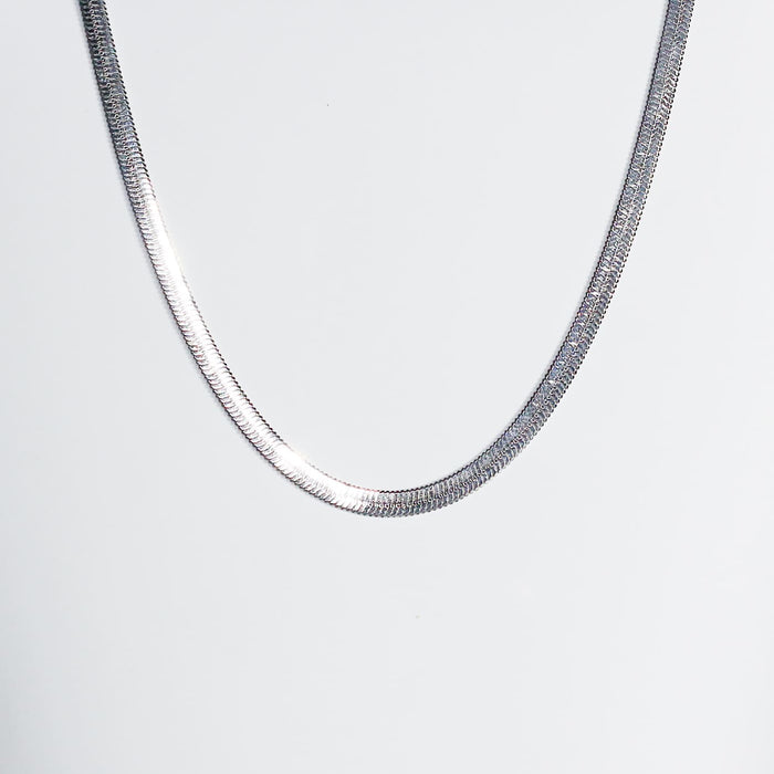 Classic Silver Snake Chain Necklace