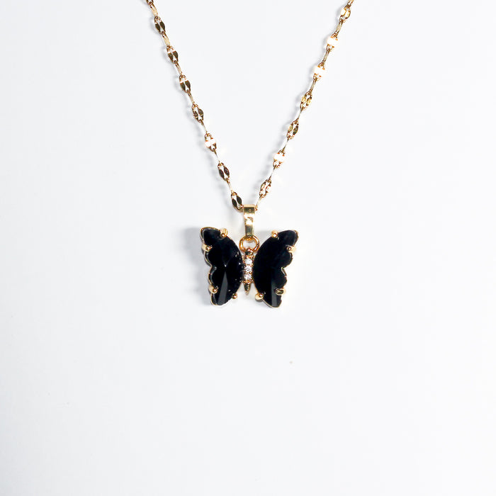 Gold Butterfly Pendant Necklace