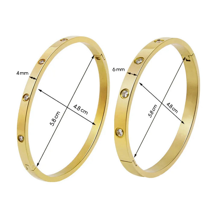 Thic Gold Bangle Set