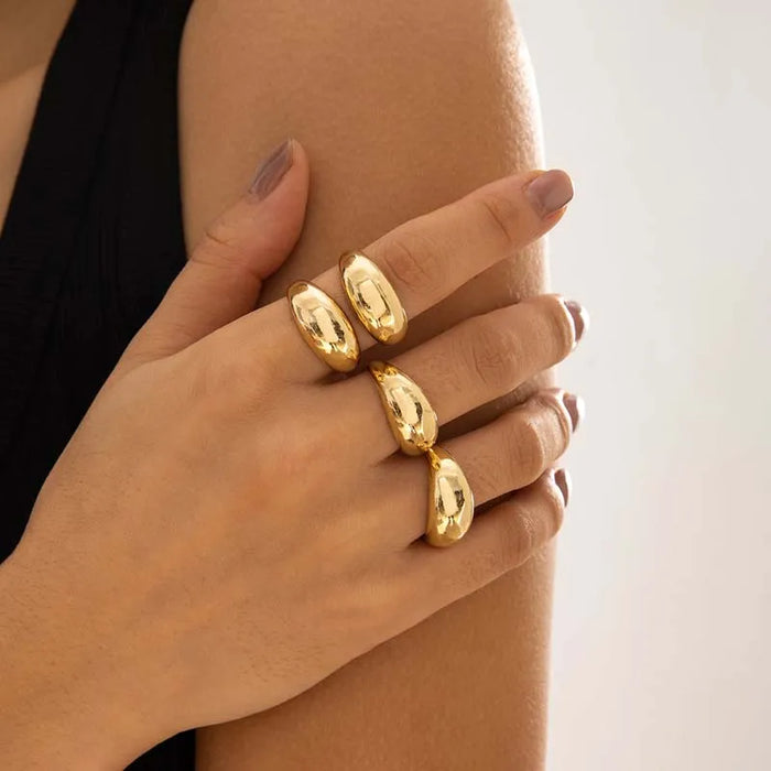 Molten Gold Statement Rings