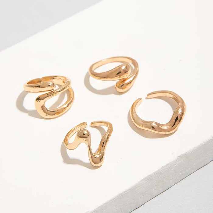 Molten Gold Statement Rings