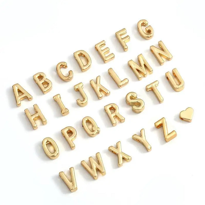 Initial Letters  Tiny Heart Necklace