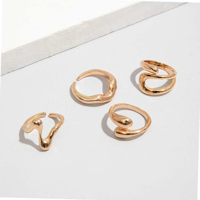 Molten Gold Statement Rings