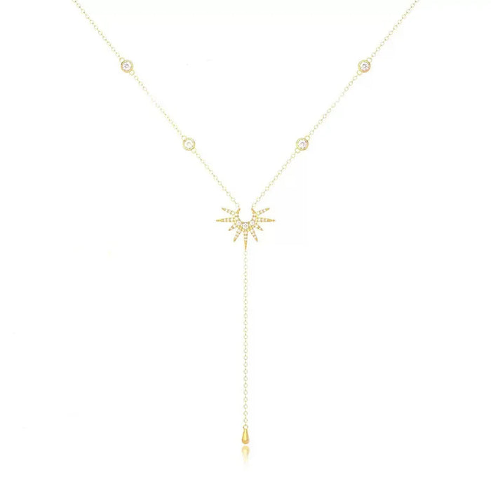 Sunburst Lariat Necklace