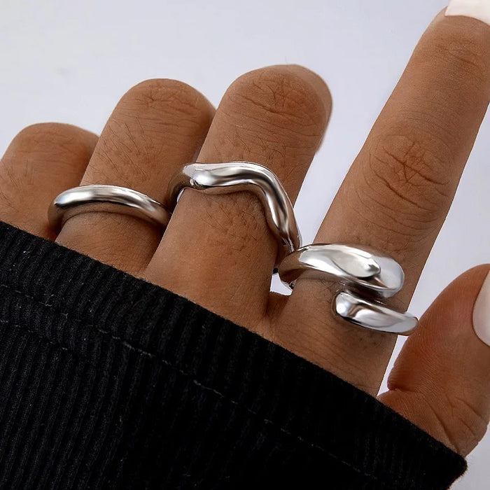 Molten Gold Statement Rings