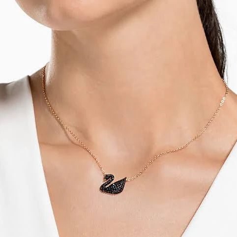 Swan Pendant - Black